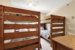 Bedroom two features two twin bunks
